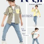 طقم خروج صبياني صيفي ثلاث قطع مقاس 6-8-10-12