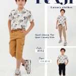 طقم خروج صبياني صيفي قطعتين مقاسات تبدا من 6-8-10-12