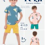 طقم خروج صيفي صبياني قطعتين مقاسات تبدأ من / 2-3-4-5