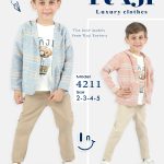 طقم خروج صيفي صبياني ثلاث قطع مقاسات تبدأ من / 2-3-4-5