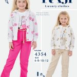 طقم خروج صيفي بناتي ثلاث قطع مقاسات تبدأ من / 6-8-10-12