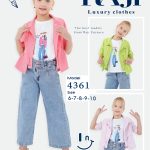 طقم خروج صيفي بناتي ثلاث قطع مقاسات تبدأ من / 6-7-8-9-10