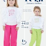 طقم خروج صيفي بناتي قطعتين مقاسات تبدأ من / 2-3-4-5