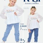 طقم خروج بناتي صيفي قطعتين مقاسات تبدأ من / 8-10-12-14