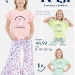 طقم خروج بناتي صيفي قطعتين مقاسات تبدأ من / 8-10-12-14